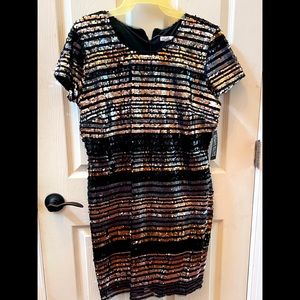 NWT New York & Conpany sequin party dress L